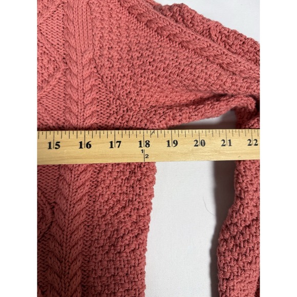 LL Bean Signature Women Cotton Fisherman Cardigan Cotton Sweater Medium 507594 - Picture 7 of 7